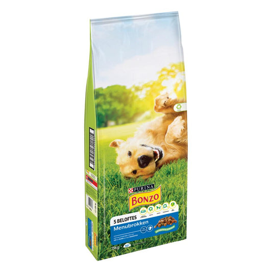 Bonzo droog adult menubrokken kip 15kg