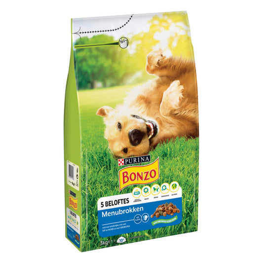 Bonzo droog adult menubrokken kip 3kg