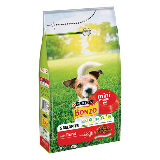Bonzo droog mini menu rund 1,5kg