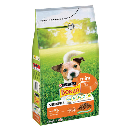 Bonzo droog mini menu kip 1,5kg