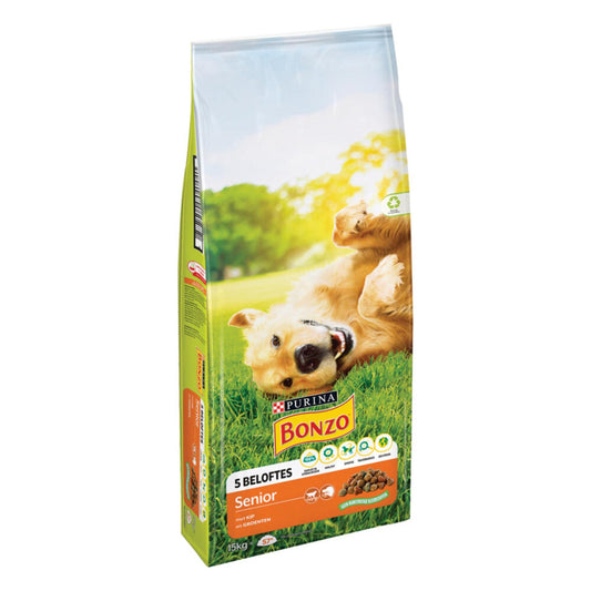 Bonzo droog senior kip&groenten 15kg