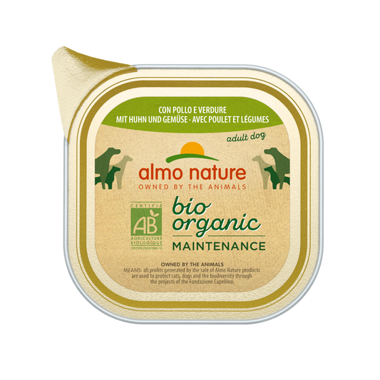 Almo Nature Biorganic dog alu kip&groenten 100gr