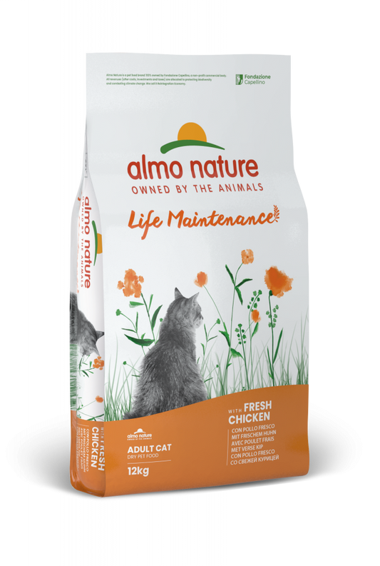 Almo Nature Holistic cat maintenance kip&rijst 12kg