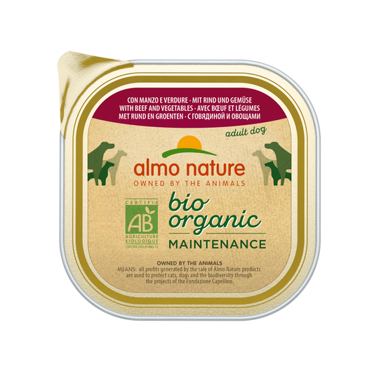 Almo Nature Biorganic dog alu rund&groenten 300gr