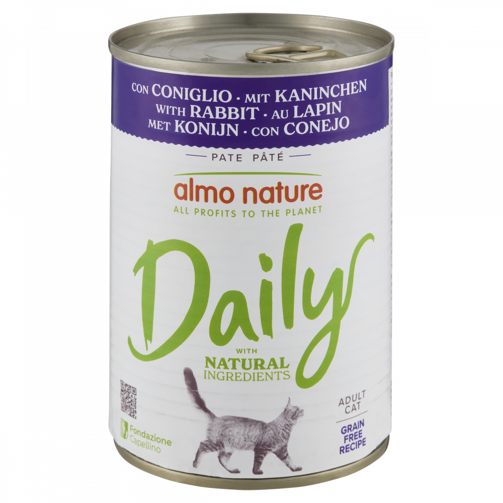 Almo Nature Daily cat blik konijn 400gr