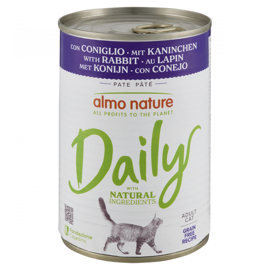 Almo Nature Daily cat blik konijn 400gr