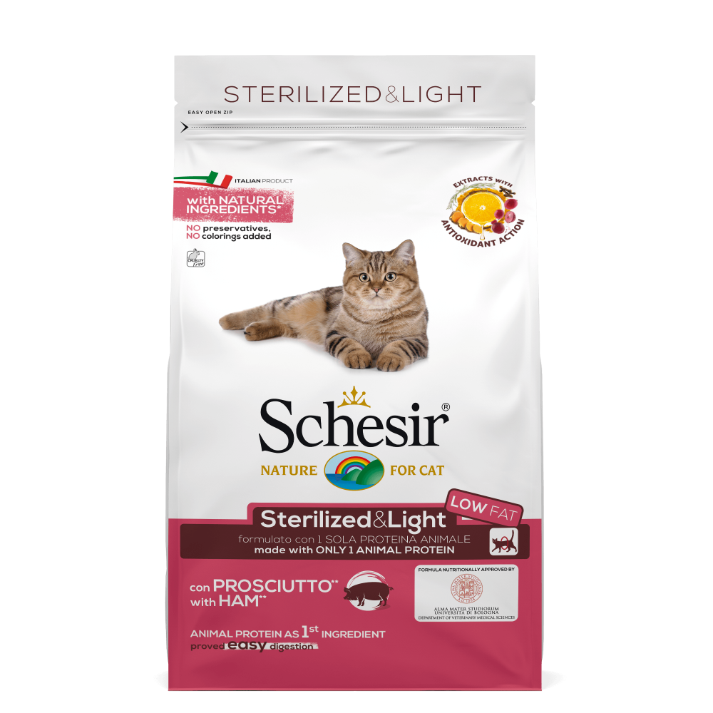 Schesir kat dry sterilized ham 1,5kg
