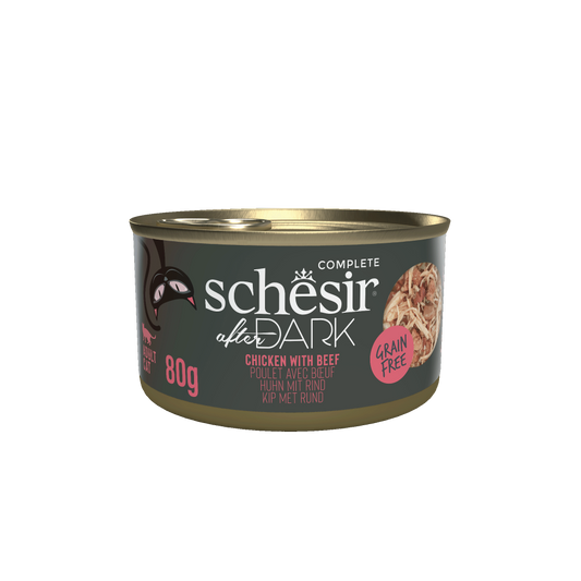 Schesir After Dark kat blik bouillon kip&rund 80gr