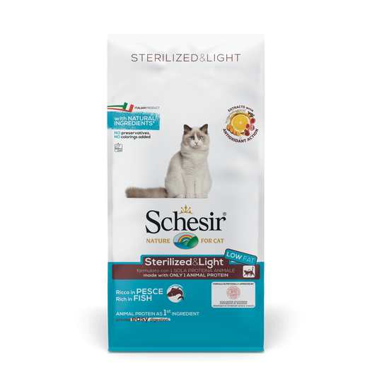 Schesir kat dry sterilized vis 10kg