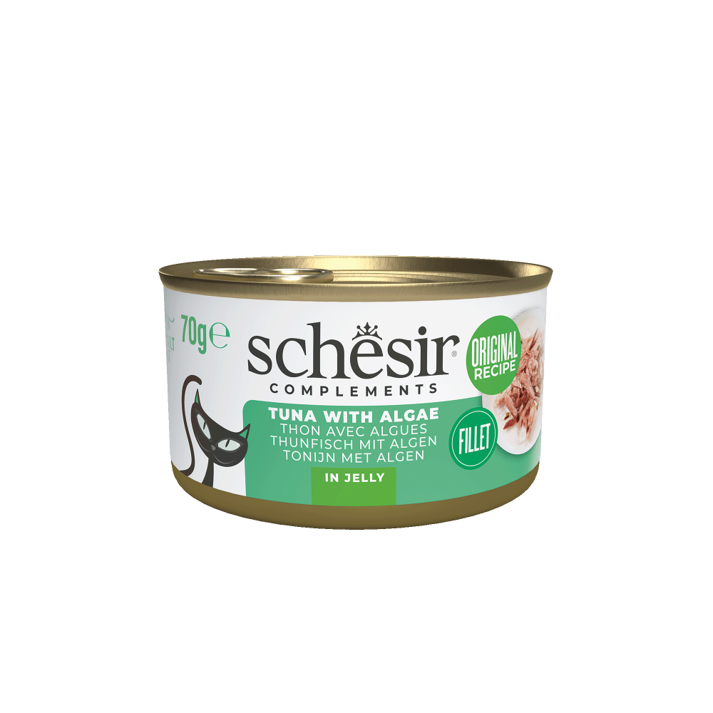 Schesir Complementary kat blik gelei tonijn&algae 70gr