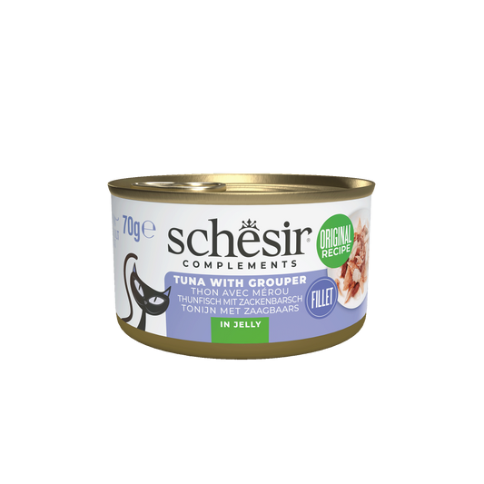 Schesir Complementary kat blik gelei tonijn&zeebaars 70gr