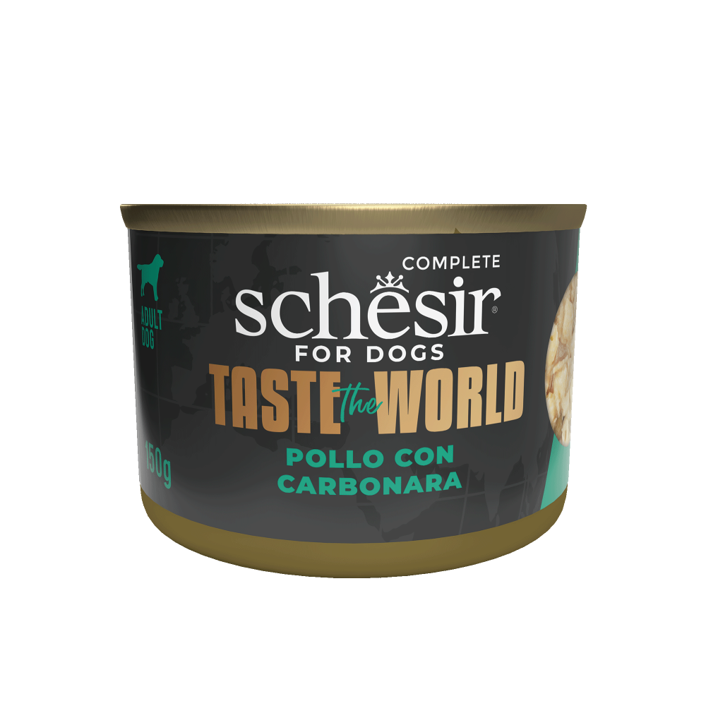 Schesir Taste The World hond blik kip carbonara 150gr