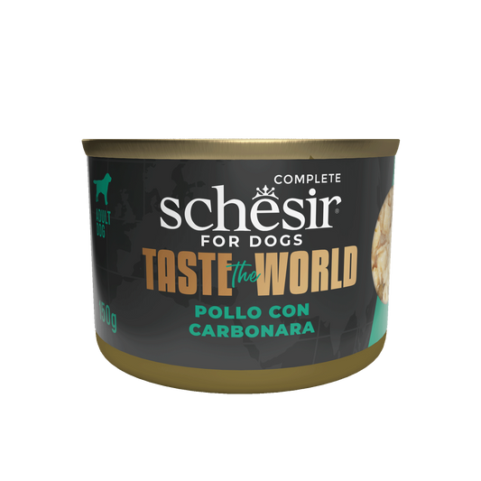 Schesir Taste The World hond blik kip carbonara 150gr
