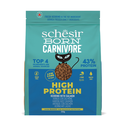 Schesir Born Carnivore kat dry haring&zalm 255gr