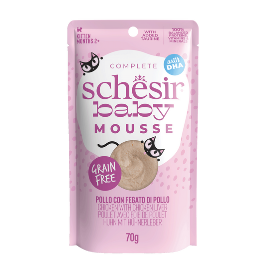 Schesir Baby kitten pouch mousse kip 70gr