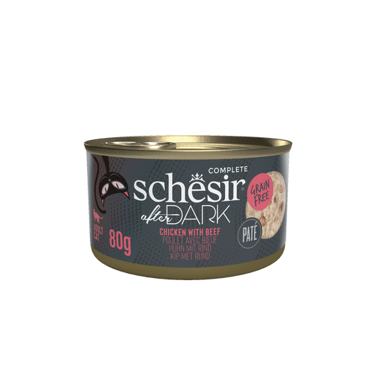 Schesir After Dark kat blik paté kip&rund 80gr