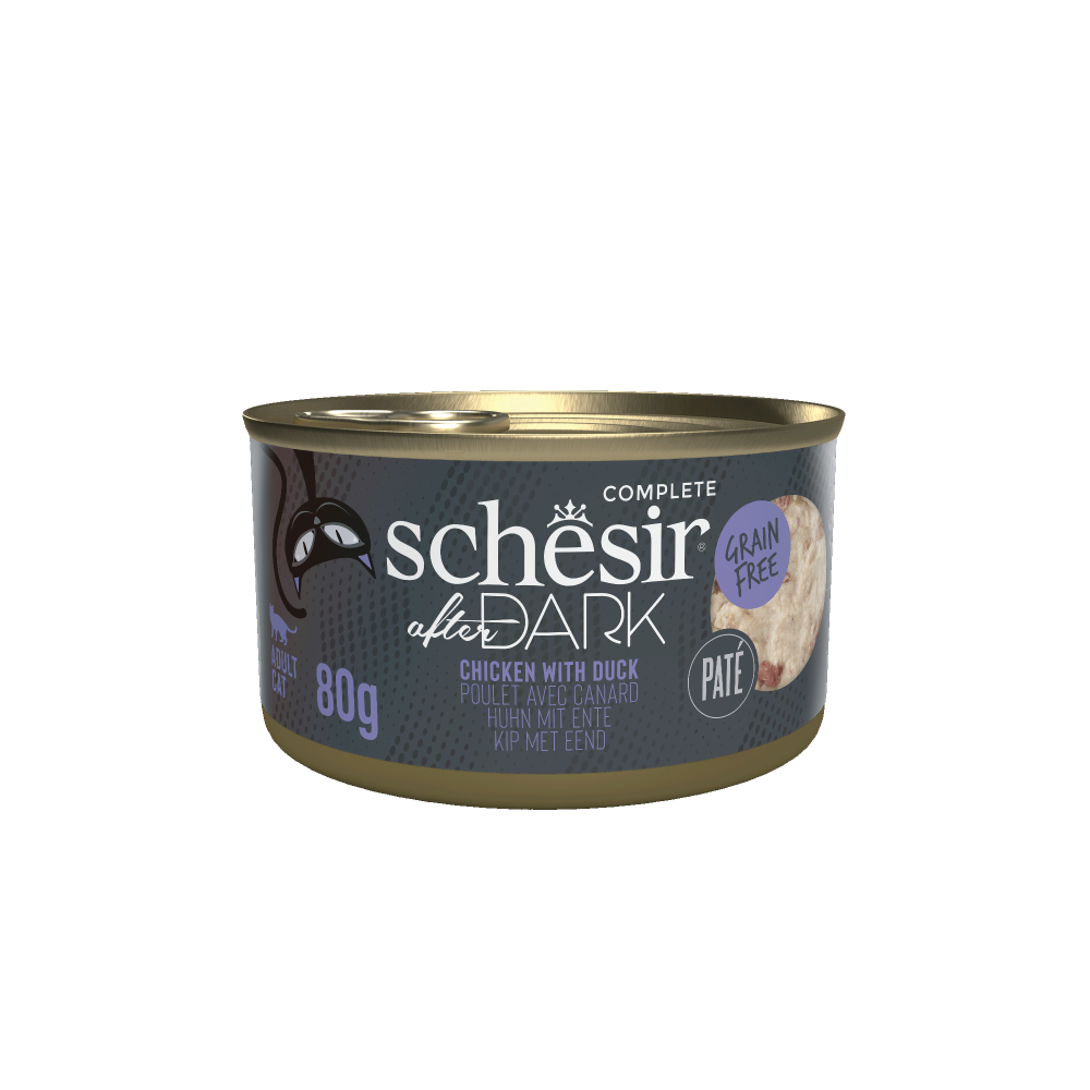 Schesir After Dark kat blik paté kip&eend 80gr
