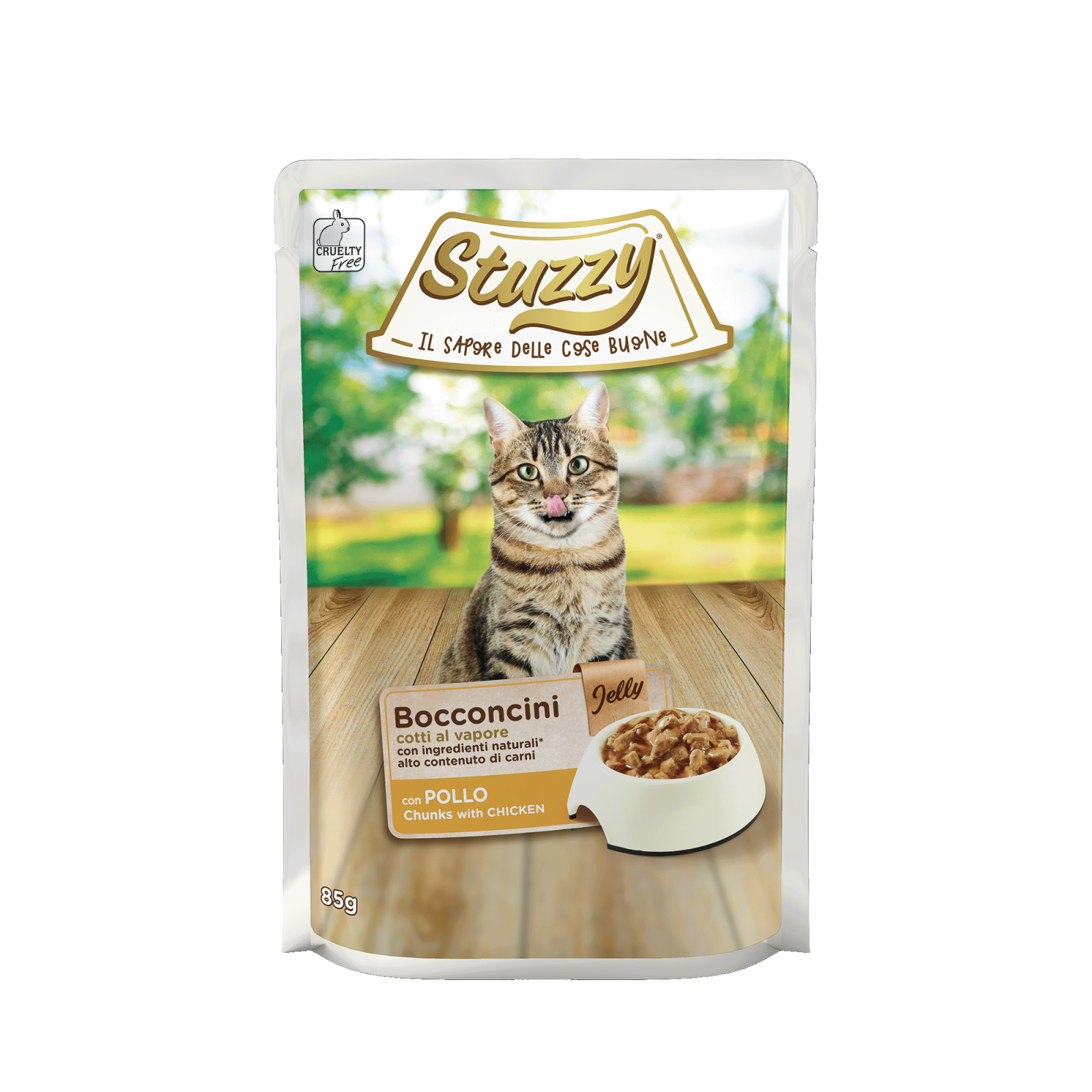 Stuzzy Kat Chunks kip gelei 85gr