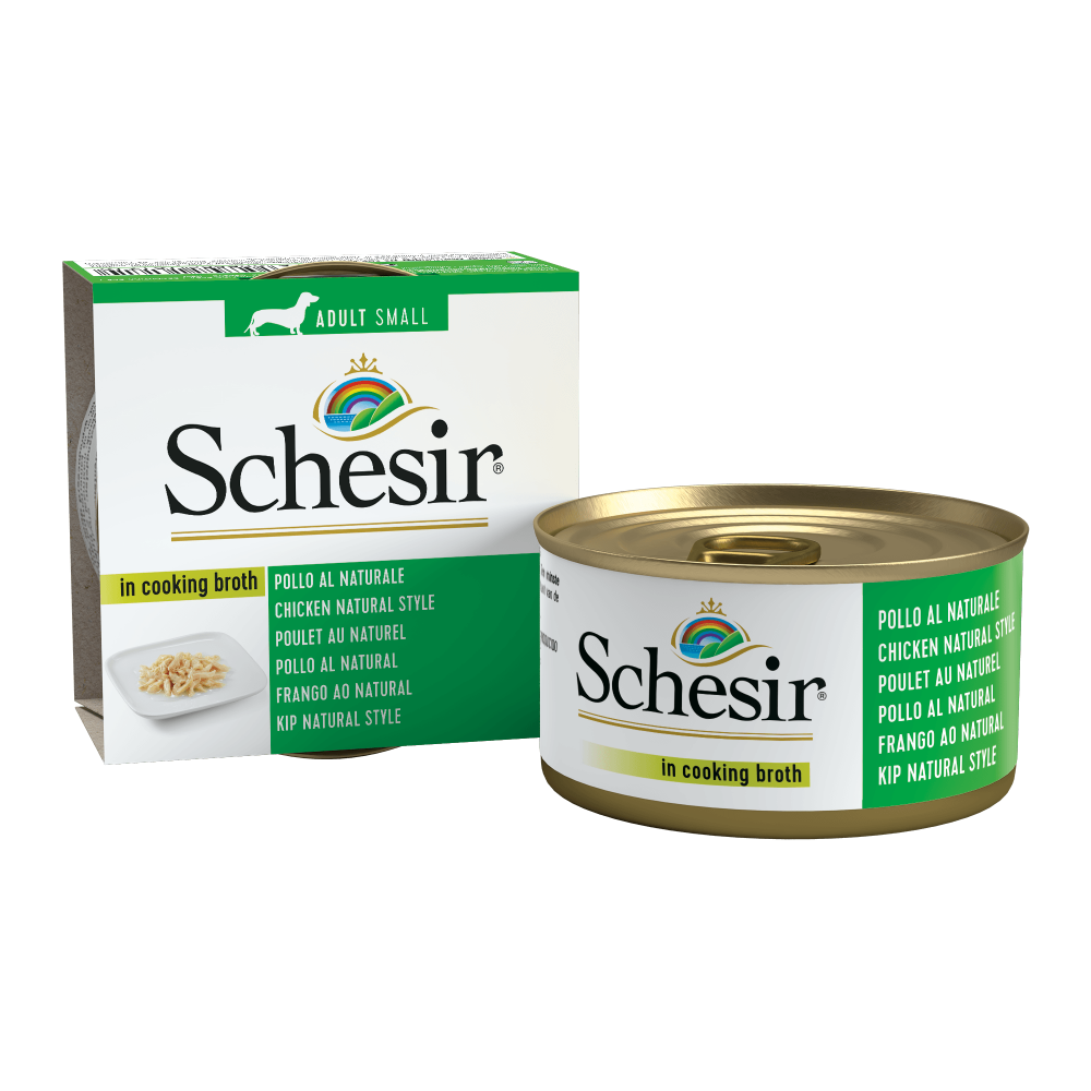 Schesir hond blik bouillon kip naturel 85gr