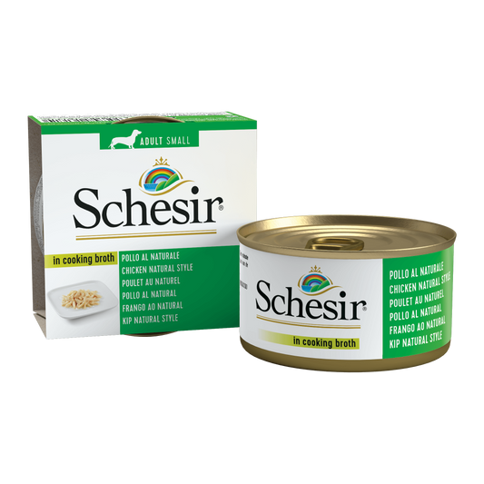 Schesir hond blik bouillon kip naturel 85gr
