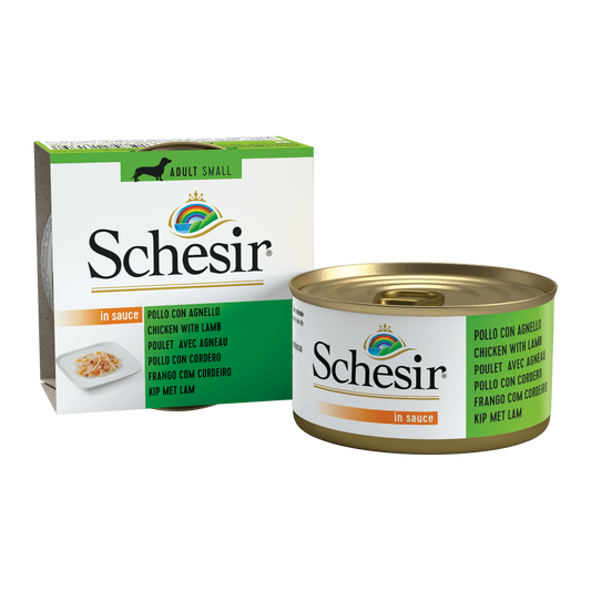 Schesir hond blik saus kip&lam 85gr