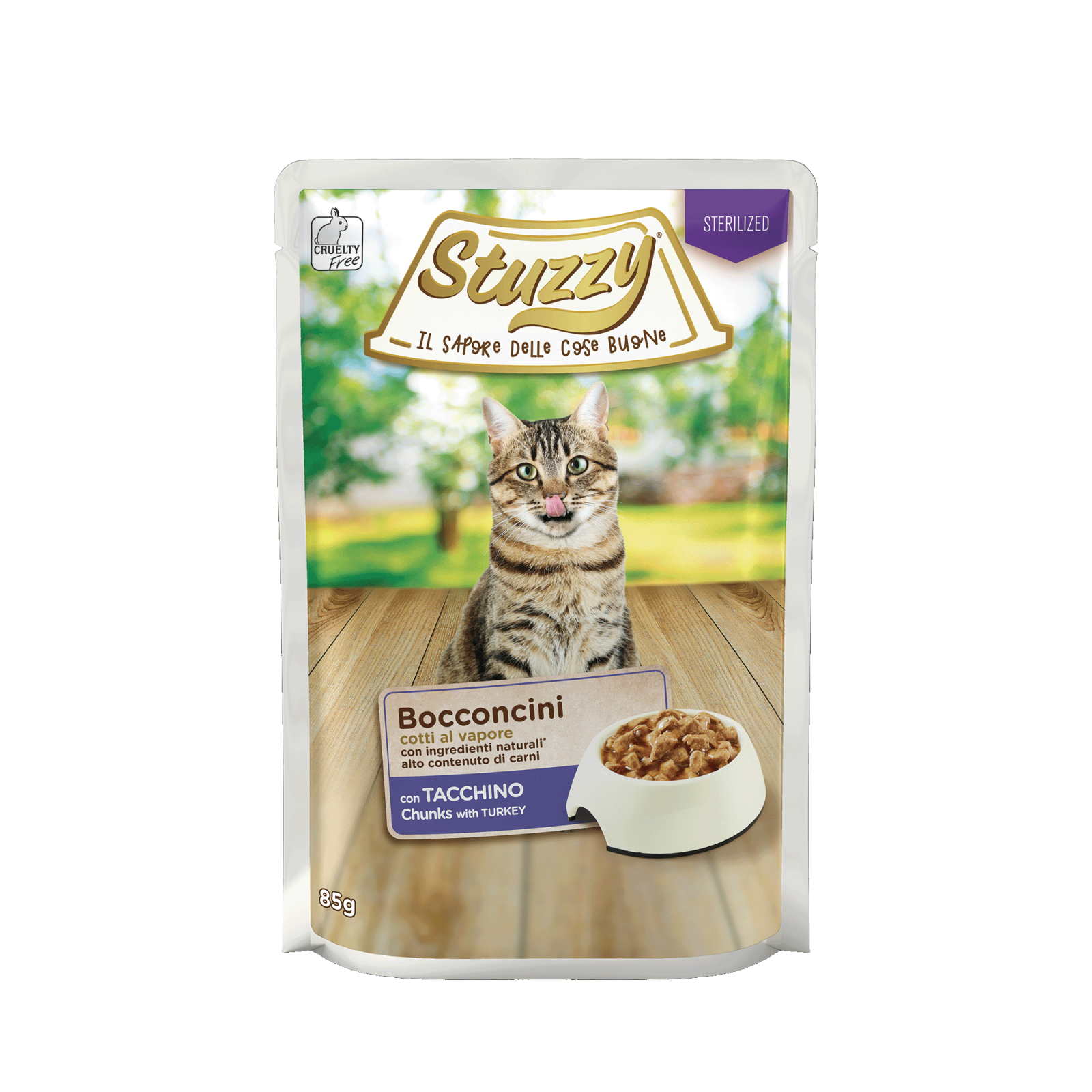 Stuzzy Kat Chunks Sterilized kalkoen 85gr