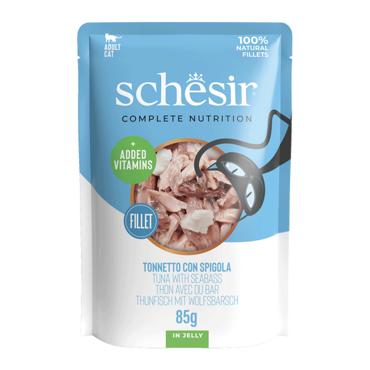 Schesir Complete&Balanced kat pouch gelei tonijn&zeebaars 85gr