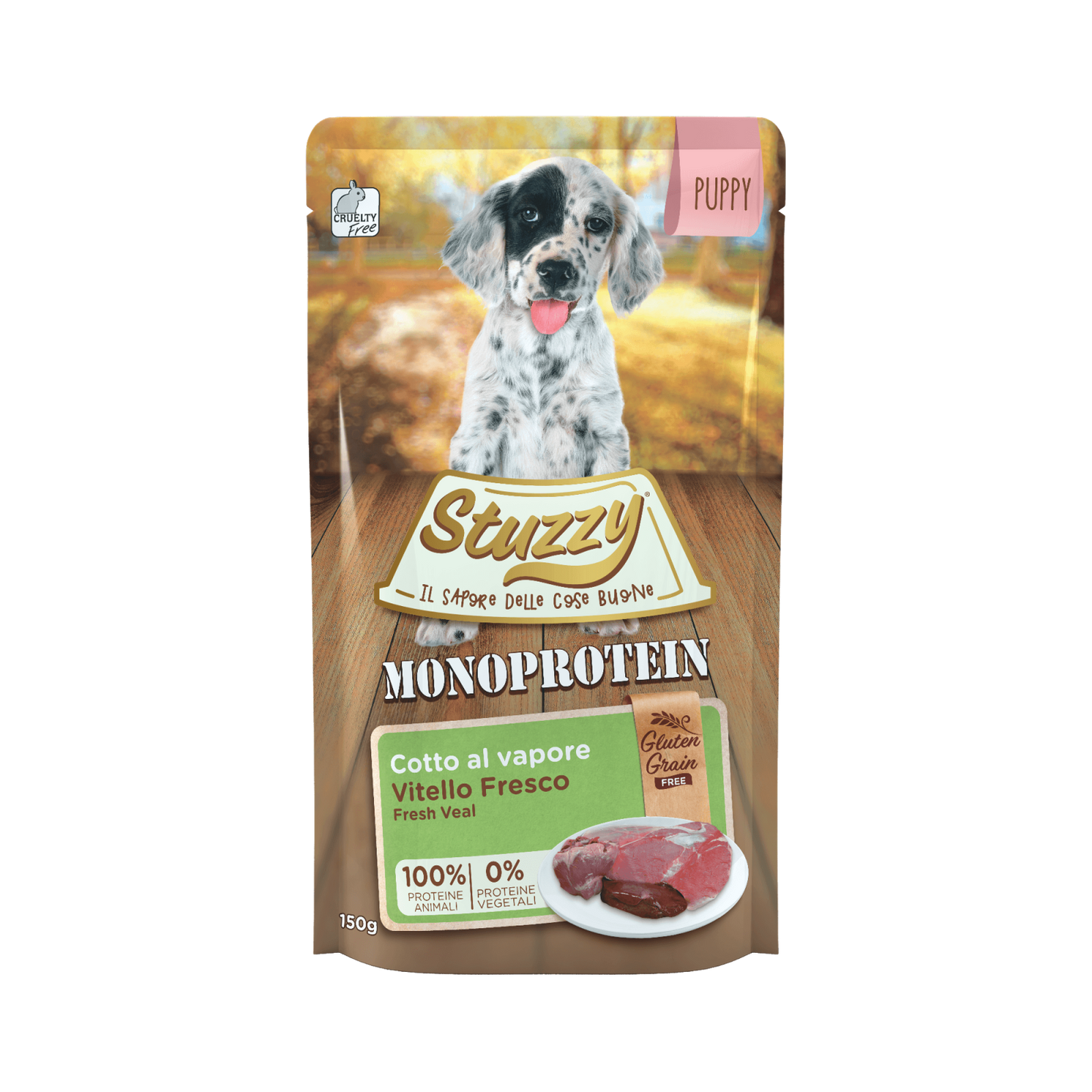 Stuzzy Puppy Monoprotein graanvrij kalf 150gr