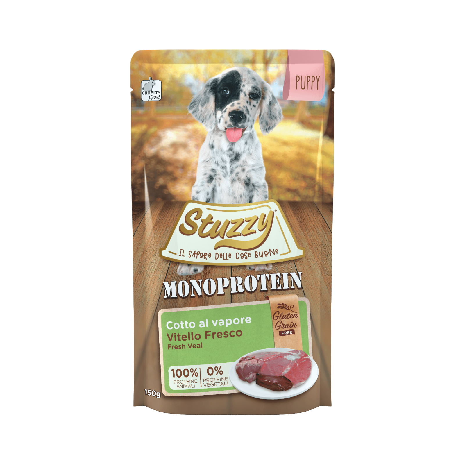 Stuzzy Puppy Monoprotein graanvrij kalf 150gr