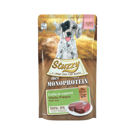 Stuzzy Puppy Monoprotein graanvrij kalf 150gr