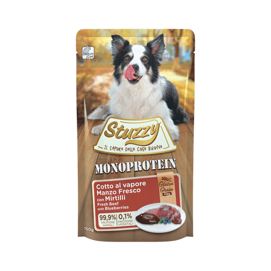 Stuzzy Hond Monoprotein gv rund bosbes 150gr