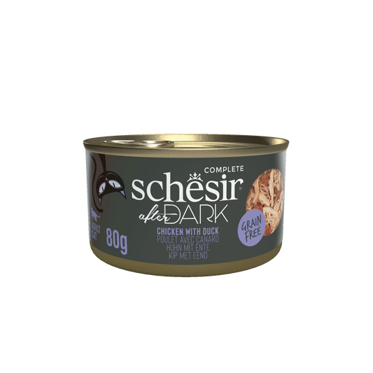 Schesir After Dark kat blik bouillon kip&eend 80gr