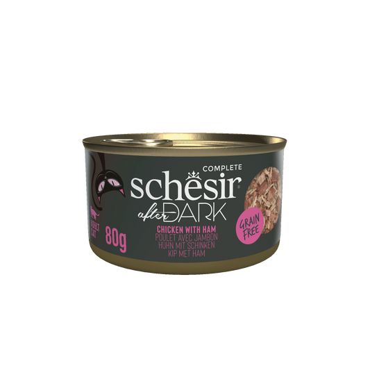 Schesir After Dark kat blik bouillon kip&ham 80gr