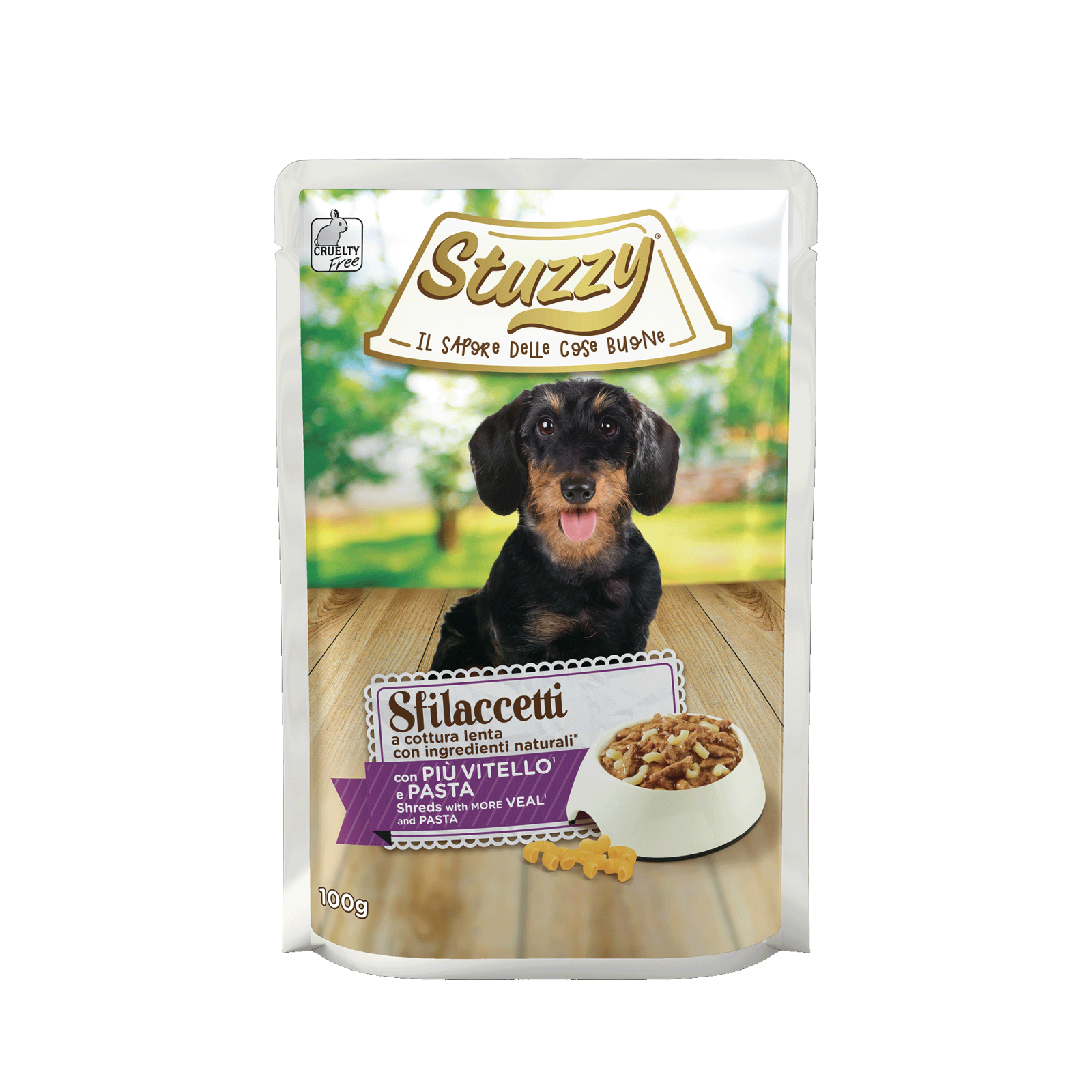 Stuzzy Hond Shreds kalf pasta 100gr