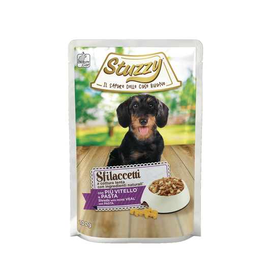 Stuzzy Hond Shreds kalf pasta 100gr