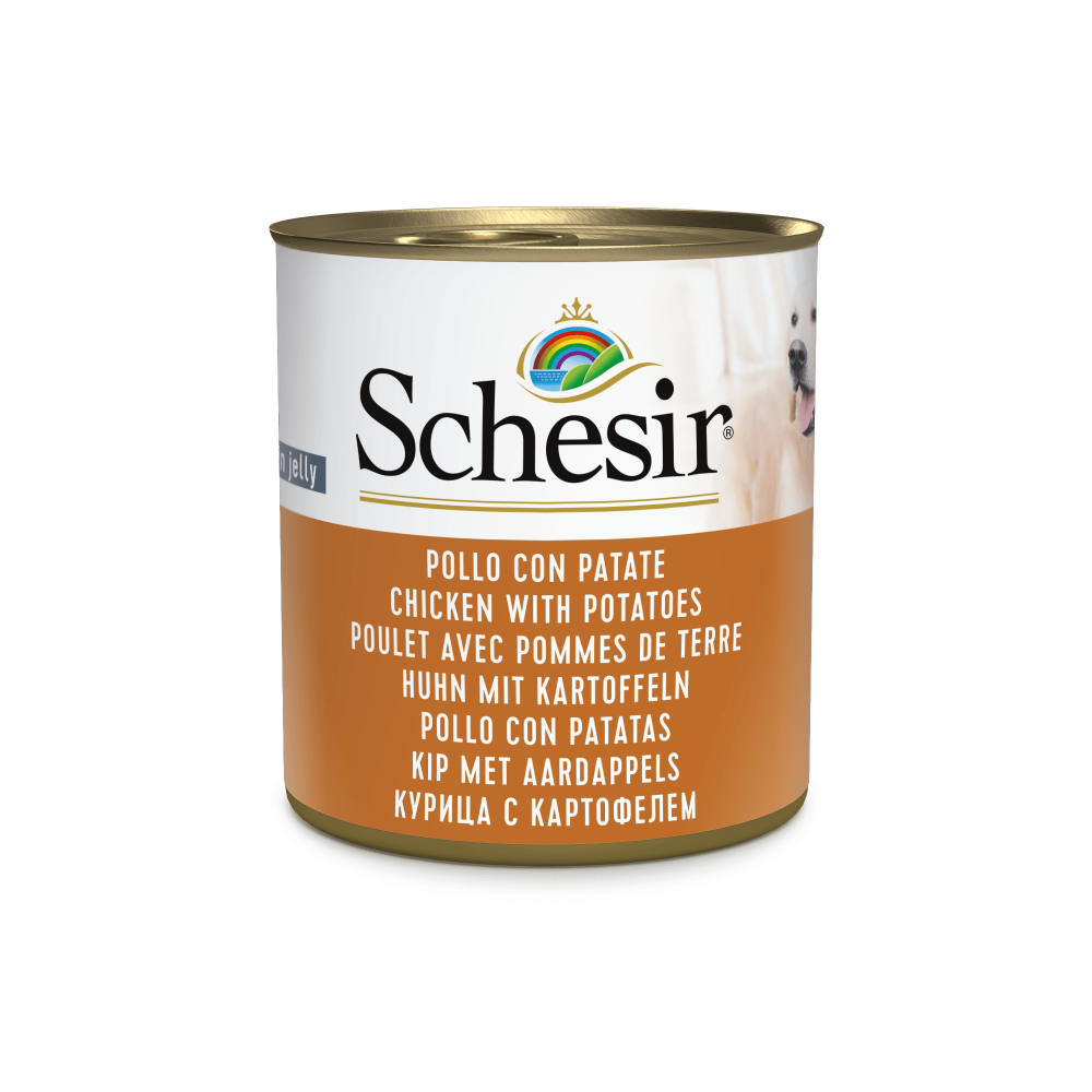 Schesir hond blik gelei kip&aardappel 285gr