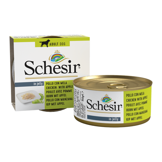 Schesir hond blik gelei kip&appel 150gr