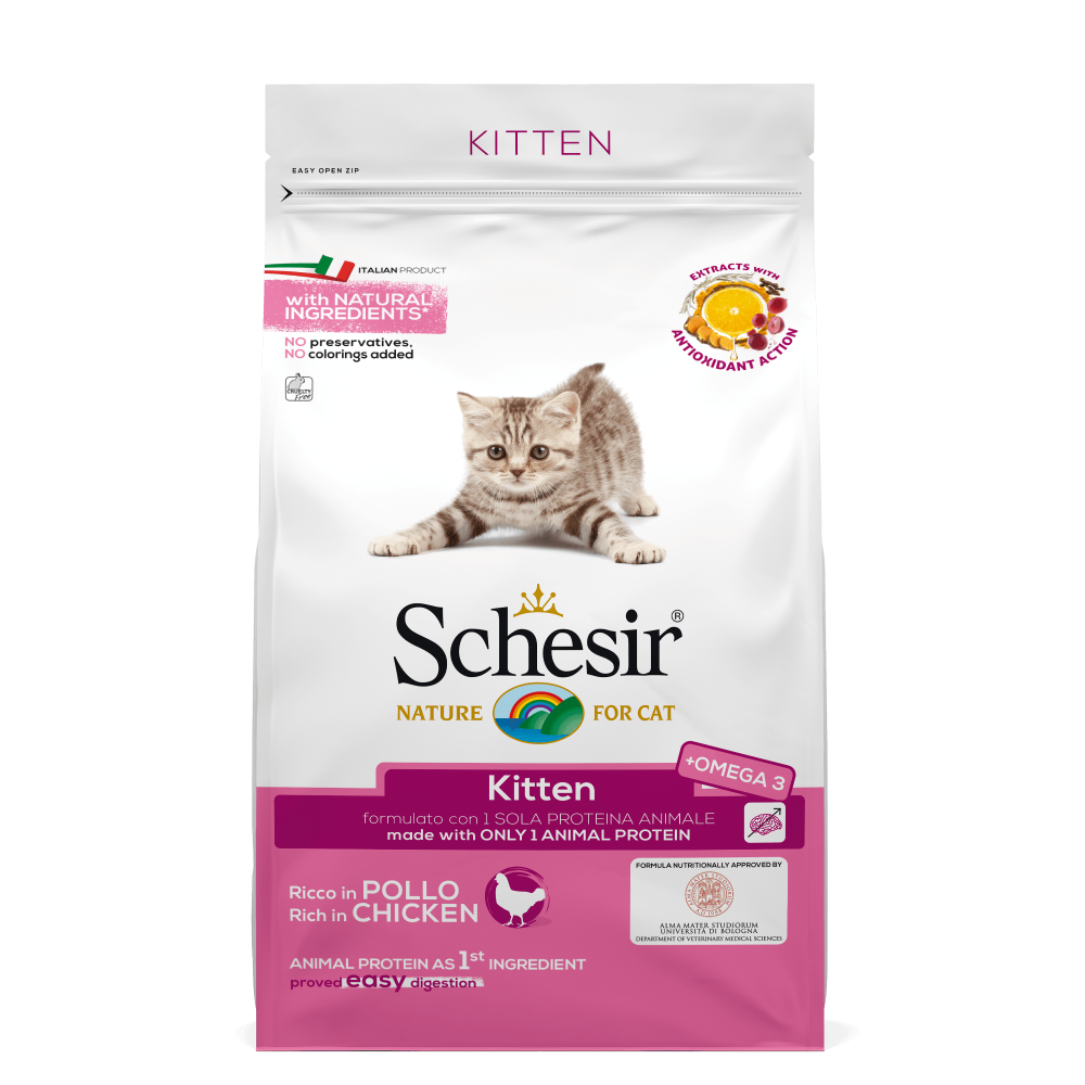 Schesir kitten dry kip 400gr