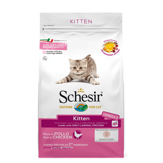 Schesir kitten dry kip 400gr