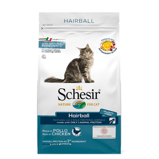 Schesir kat dry hairball kip 400gr