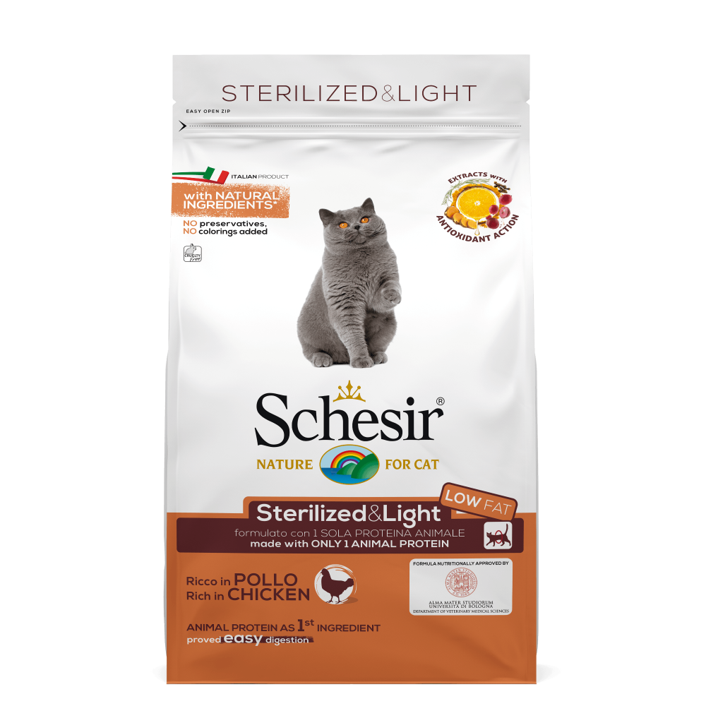 Schesir kat dry sterilized kip 400gr