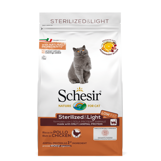 Schesir kat dry sterilized kip 400gr