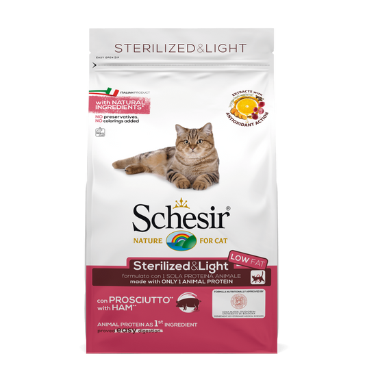 Schesir kat dry sterilized ham 400gr