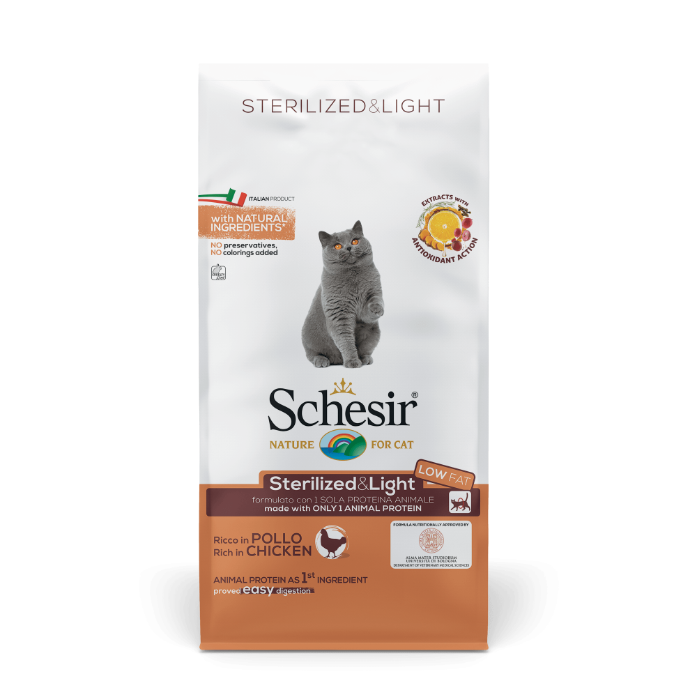 Schesir kat dry sterilized kip 10kg