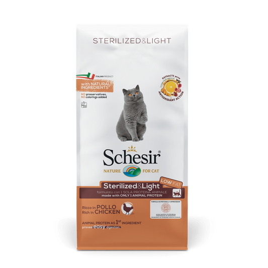 Schesir kat dry sterilized kip 10kg
