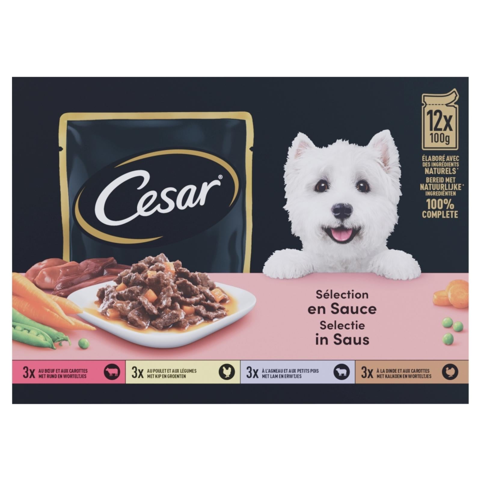 Cesar pouch adult saus mp 12x100gr