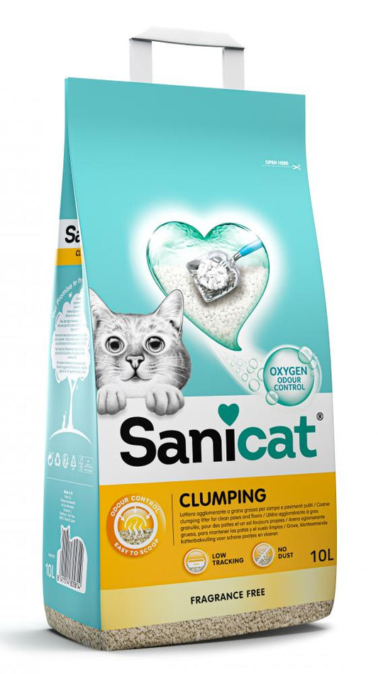 Sanicat clumping unscented 10ltr