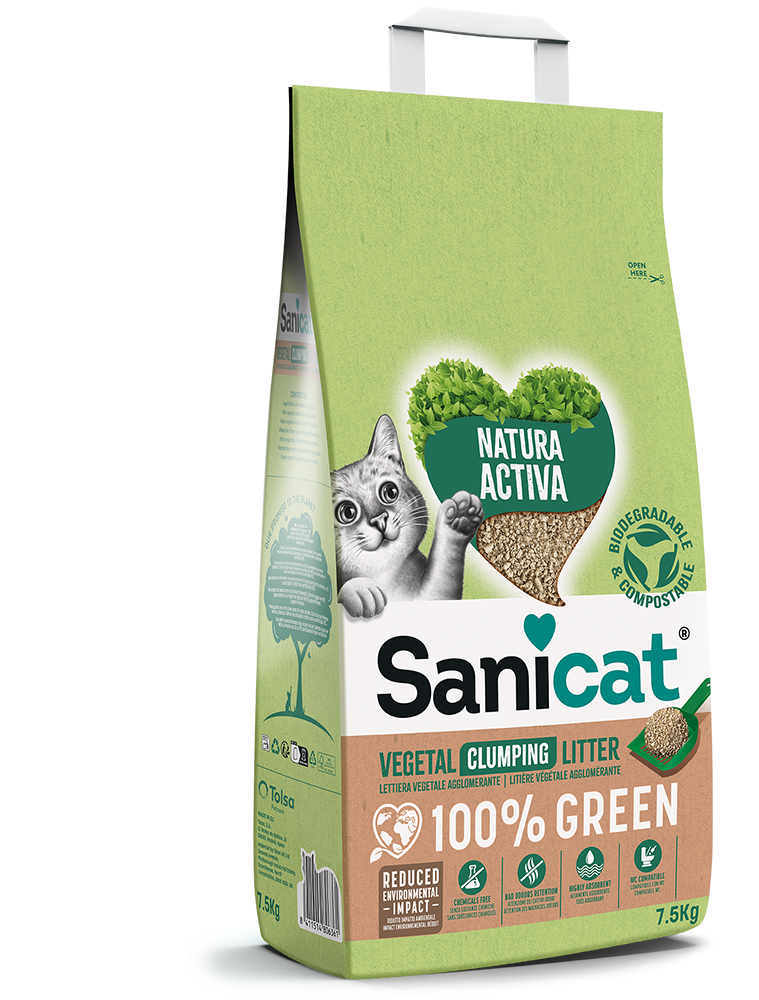 Sanicat natura activa 100% green 7,5kg