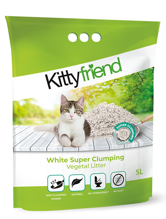 Kittyfriend vegetal white super clumping litter 5ltr