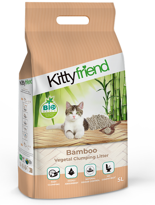 Kittyfriend vegetal bamboo clumping litter 5ltr